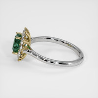 1.23 Ct. Bluish Green Sapphire Ring, 14K Yellow & White 4