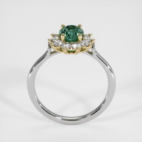 1.23 Ct. Bluish Green Sapphire Ring, 18K Yellow & White 3