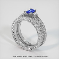 0.72 Ct. Sapphire Ring, Platinum 950 2