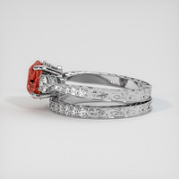 2.01 Ct. Padparadscha Sapphire Ring, Platinum 950 4