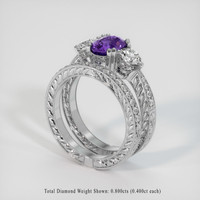 2.03 Ct. Purple Sapphire Ring, Platinum 950 2