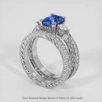 2.37 Ct. Blue Sapphire Ring, Platinum 950 2