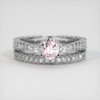 0.48 Ct. Pink Sapphire Ring, Platinum 950 1