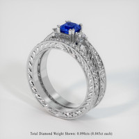 1.10 Ct. Blue Sapphire Ring, Platinum 950 2
