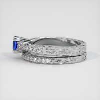 1.10 Ct. Blue Sapphire Ring, Platinum 950 4