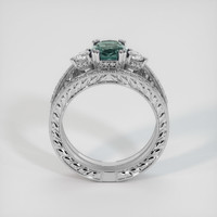 1.51 Ct. Greenish Blue Sapphire Ring, Platinum 950 3
