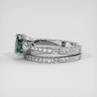 1.51 Ct. Greenish Blue Sapphire Ring, Platinum 950 4