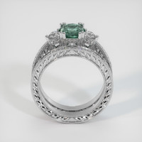 1.56 Ct. Bluish Green Sapphire Ring, Platinum 950 3