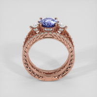 2.01 Ct. Violet Sapphire Ring, 14K Rose Gold 3