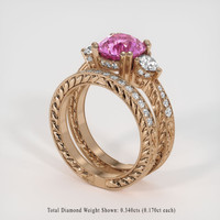 2.32 Ct. Sapphire Ring, 14K Rose Gold 2