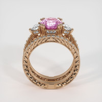 2.15 Ct. Pink Sapphire Ring, 18K Rose Gold 3
