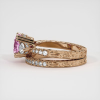 2.15 Ct. Pink Sapphire Ring, 18K Rose Gold 4