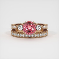 3.07 Ct. Padparadscha Sapphire Ring, 18K Rose Gold 1