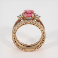 3.07 Ct. Padparadscha Sapphire Ring, 18K Rose Gold 3