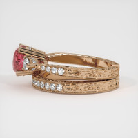 3.07 Ct. Padparadscha Sapphire Ring, 18K Rose Gold 4