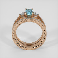 1.33 Ct. Greyish Blue Sapphire Ring, 18K Rose Gold 3