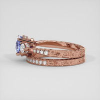 2.01 Ct. Violet Sapphire Ring, 18K Rose Gold 4
