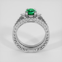 0.99 Ct. Emerald Ring, Silver 3