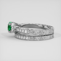 0.99 Ct. Emerald Ring, Silver 4