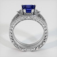 2.06 Ct. Blue Sapphire Ring, 10K White Gold 3