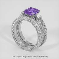 2.81 Ct. Purple Amethyst Ring, 10K White Gold 2