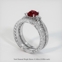 1.55 Ct. Ruby Ring, 10K White Gold 2