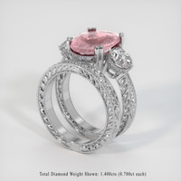 4.55 Ct. Pink Sapphire Ring, 10K White Gold 2