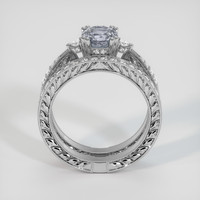 1.35 Ct. Greyish Blue Sapphire Ring, 10K White Gold 3