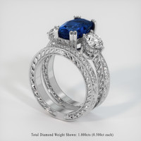 3.87 Ct. Sapphire Ring, 14K White Gold 2