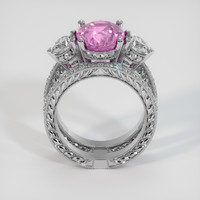 6.15 Ct. Pink Sapphire Ring, 14K White Gold 3