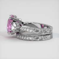 6.15 Ct. Pink Sapphire Ring, 14K White Gold 4