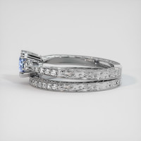 1.06 Ct. Blue Sapphire Ring, 14K White Gold 4