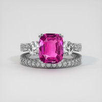 3.18 Ct. Sapphire Ring, 14K White Gold 1