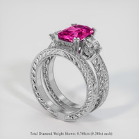 3.18 Ct. Sapphire Ring, 14K White Gold 2