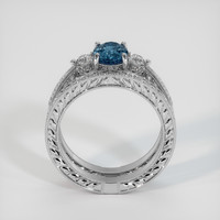 1.75 Ct. Greenish Blue Sapphire Ring, 14K White Gold 3