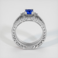 1.10 Ct. Blue Sapphire Ring, 14K White Gold 3
