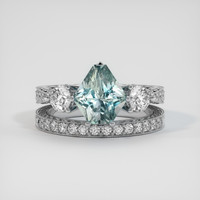 2.44 Ct. Sapphire Ring, 14K White Gold 1