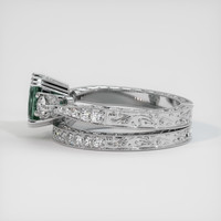 1.56 Ct. Bluish Green Sapphire Ring, 14K White Gold 4