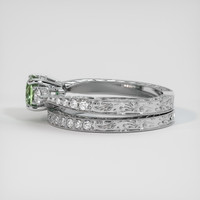 1.13 Ct. Green Sapphire Ring, 14K White Gold 4