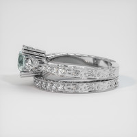 1.92 Ct. Greenish Blue Sapphire Ring, 14K White Gold 4