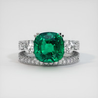 5.59 Ct. Emerald Ring, 18K White Gold 1