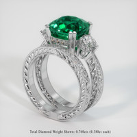 5.59 Ct. Emerald Ring, 18K White Gold 2