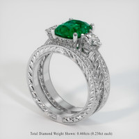 2.52 Ct. Emerald Ring, 18K White Gold 2