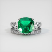 5.33 Ct. Emerald Ring, 18K White Gold 1