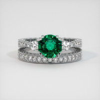 1.23 Ct. Emerald Ring, 18K White Gold 1