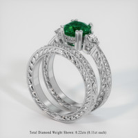 1.23 Ct. Emerald Ring, 18K White Gold 2