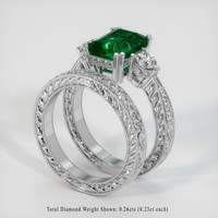 2.85 Ct. Emerald Ring, 18K White Gold 2