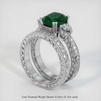 2.44 Ct. Emerald Ring, 18K White Gold 2