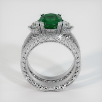 2.44 Ct. Emerald Ring, 18K White Gold 3
