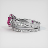 4.52 Ct. Pink Sapphire Ring, 18K White Gold 4
